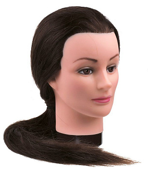 Голова учебная Dewal M-4151XL-6 шатенка натуральные волосы, 50-60 см