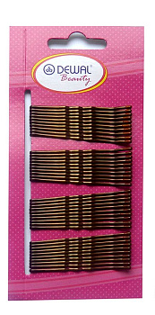 Невидимки для волос Dewal Beauty N-40BRONZ волна 50 мм бронза, 40 шт.