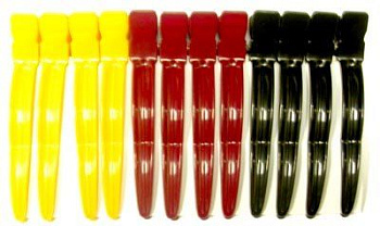 Зажим для волос Dewal CL2419 "Волна" 8 см, 12 шт.