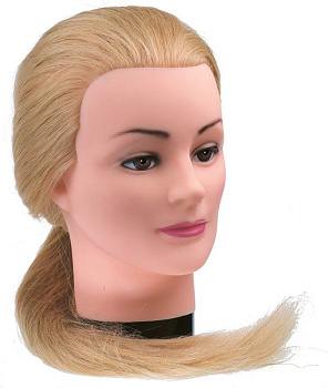 Голова учебная Dewal M-4151XL-408 блондинка натуральные волосы, 50-60 см