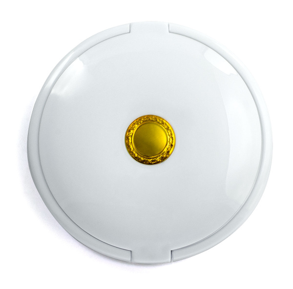 Фото Зеркало компактное Weisen AL-2063-White, 12Х увеличение, d 10 см, белое (Зеркала карманные)