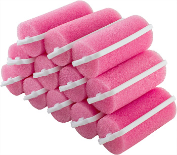 Бигуди поролоновые Weisen PS 29528, розовые, 28х70 мм, 12 шт.