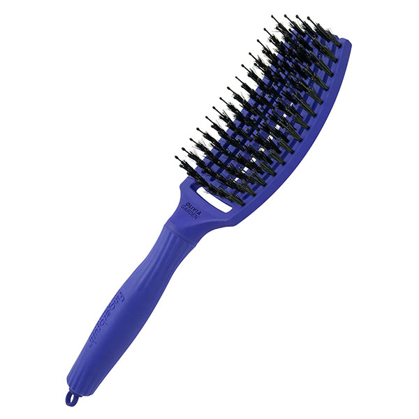 Фото Щетка продувная Olivia Garden Fingerbrush Care Iconic Boar&Nylon ID1834 BLUE JEANS (Расчёски и щётки)