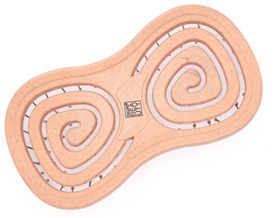 Фото Щётка массажная Dewal Beauty Eco-Friendly DBEF35-Orange с нейлоновым штифтом, форма бабочка (Расчёски и щётки)