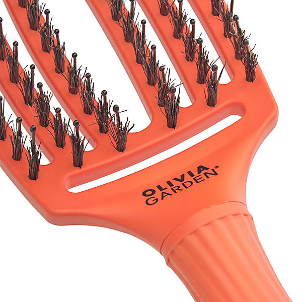 Фото Щетка продувная Olivia Garden Fingerbrush Care Iconic Boar&Nylon ID1837 ORANGE DREAM (Расчёски и щётки)