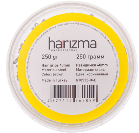 Фото Невидимки для волос harizma h10532-04B волна, 40 мм 250 гр. (Невидимки)