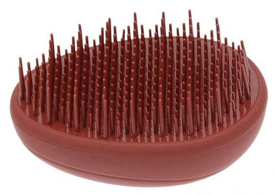 Фото Щетка массажная Прованс Dewal Beauty DBPR4 Brown овальная с пластиковым штифтом (Расчёски и щётки)