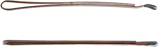 Фото Невидимки Y.S.PARK YS-818, гладкие, с закругленным кончиком, коричневые, 54 мм, 26 шт. (Невидимки)