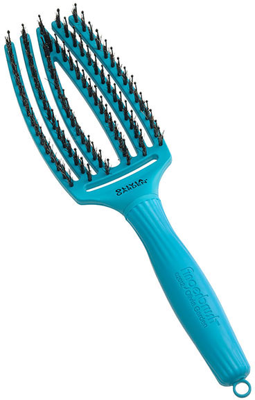 Фото Щетка продувная Olivia Garden Fingerbrush Care Iconic Boar&Nylon ID1835 BLUE LAGOO (Расчёски и щётки)