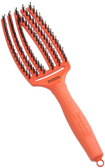 Фото Щетка продувная Olivia Garden Fingerbrush Care Iconic Boar&Nylon ID1837 ORANGE DREAM (Расчёски и щётки)