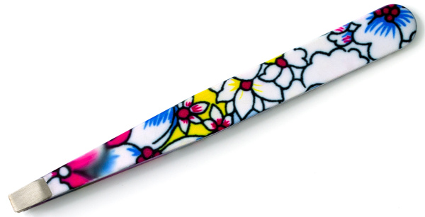 Фото Пинцет для бровей Weisen RRK-985 прямой, разноцветный, 9,5 см (Пинцеты для бровей)