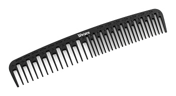 Гребень Weisen CB124 Weisen комбинированный, карбон, 19 см, черный