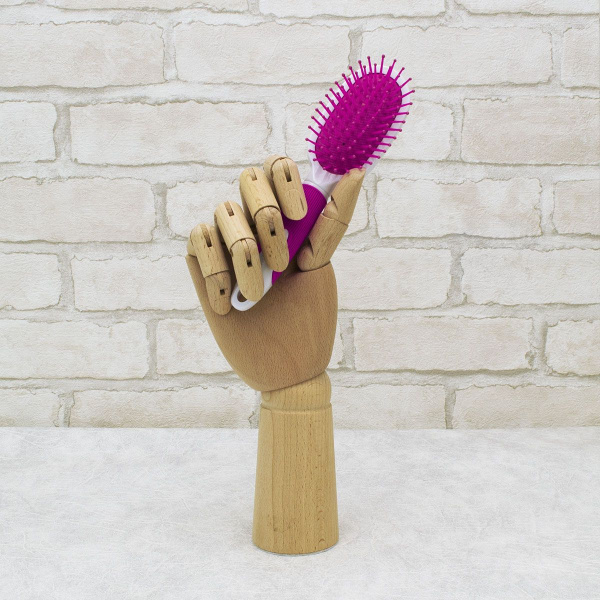 Фото Расчёска массажная Weisen BRP-456 RED c пластиковыми зубчиками мини, 17,5 см (Расчёски и щётки)