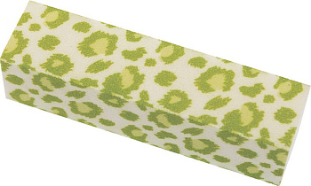 Брусок шлифовальный Dewal Beauty SNB-200WND "Дикая природа" зеленый леопард, 120/180
