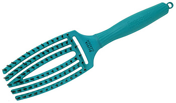 Щетка продувная Olivia Garden Fingerbrush Care Iconic Boar&Nylon ID1835 BLUE LAGOO