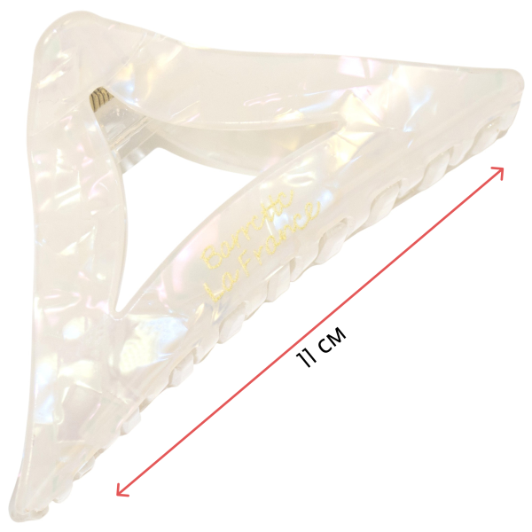 Фото Заколка-краб для волос Weisen WSRJ-881 Белый перламутр, средний, 11 см, 1 шт. (Заколки)