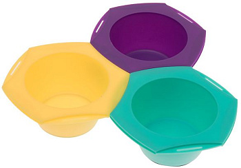 Набор для колориста harizma h10960R из 3 цветных мисок, объем 250 мл