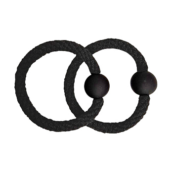 Резинки для волос Weisen WSAN-770-5, с бусиной, черные, 2 шт.