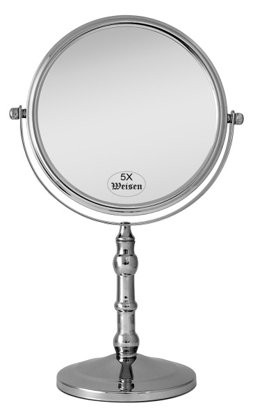 Фото Зеркало Weisen WS-C72 настольное, 5X-увеличение, d 17 см, h 31,5 см (Зеркала настольные)
