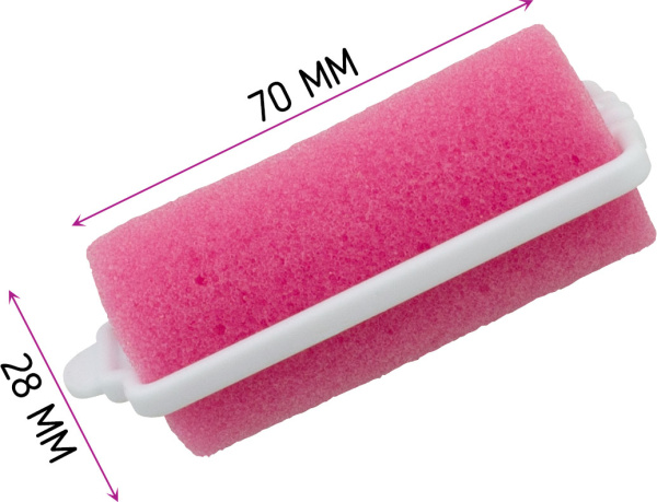 Фото Бигуди поролоновые Weisen PS 29528, розовые, 28х70 мм, 12 шт. (Поролоновые бигуди)