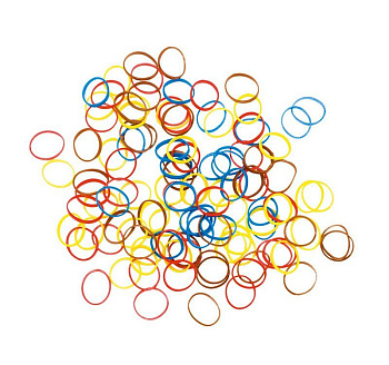 Резинки для волос Dewal RES035 силиконовые mix mini цветные, 100 шт.