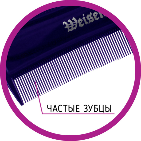 Фото Гребень для бороды и усов Weisen ABS-13539 Dark Blue, 9 см (Гребни)