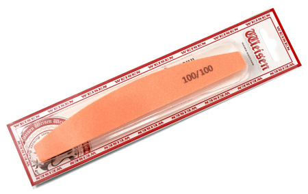 Фото Пилка-баф Weisen WS-1123 orange, 100/100, оранжевая, 18 см (Пилочки для ногтей)