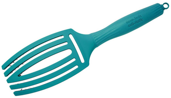 Фото Щетка продувная Olivia Garden Fingerbrush Care Iconic Boar&Nylon ID1835 BLUE LAGOO (Расчёски и щётки)