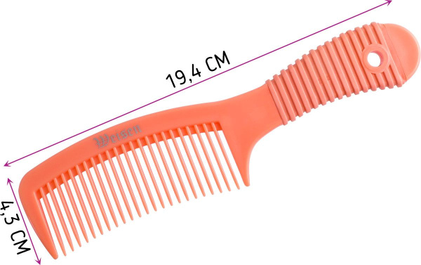 Фото Гребень для волос Weisen 8501В с ручкой, 19,4 см (Гребни)