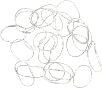 Резинки для волос Dewal RES037 силиконовые mini белые, 100 шт.