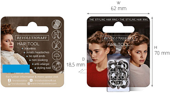 Резинка для волос invisibobble NANO True Black с подвесом 3128
