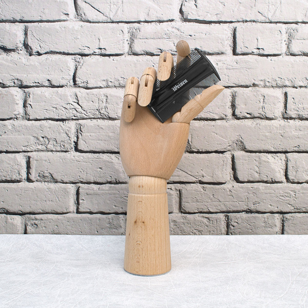 Фото Гребень для бороды и усов Weisen ABS-13539 Dark Grey, 9 см, серый (Гребни)