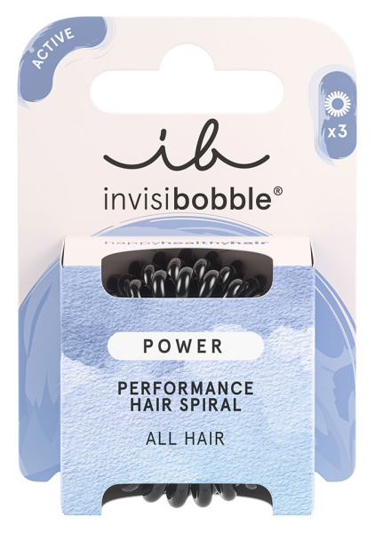 Фото Резинка-браслет для волос invisibobble POWER True Black 3052CRD (в картоне) (Резинки)