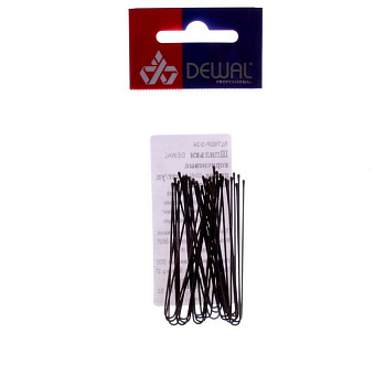 Шпильки для волос Dewal SLT60P-3/24 прямые 60 мм на блистере коричневые, 24 шт.