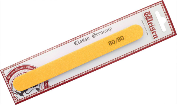 Фото Пилка-баф Weisen WS-1125 желтая 80/80, 18 см (Пилочки для ногтей)