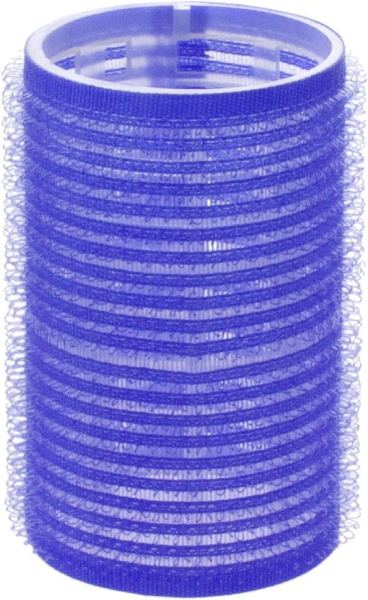 Фото Бигуди на липучке harizma h10551-40 синие, 40 х 63 мм, 12 шт. (Бигуди-липучки)