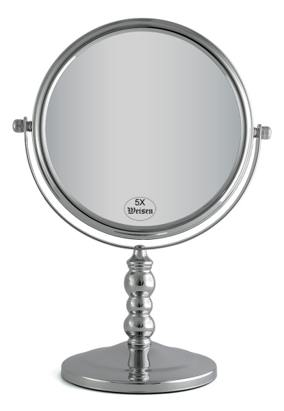Фото Зеркало Weisen WS-659 настольное, 5X-увеличение, d 17 см, h 26,5 см (Зеркала настольные)