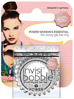 Резинка-браслет для волос invisibobble POWER Crystal Clear (с подвесом) 3167