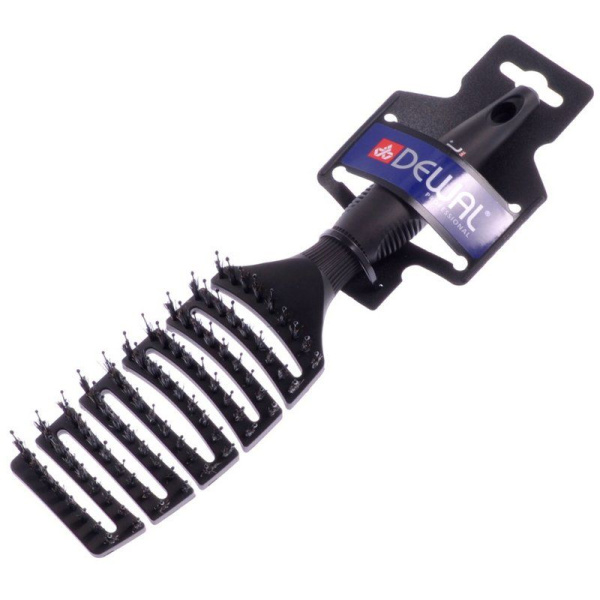 Фото Расчёска Dewal BRZ101 туннельная New Flexi с антистатическим покрытием, нейлоновый штифт/натуральная (Расчёски и щётки)