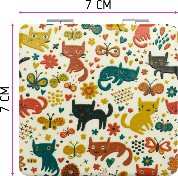 Фото Зеркало компактное Weisen NSA234, 7х7 см (Зеркала карманные)