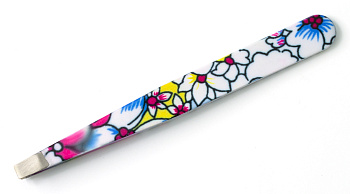 Пинцет для бровей Weisen RRK-985 прямой, разноцветный, 9,5 см