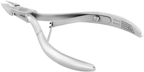 Фото Кусачки для кутикулы Nippon Nippers NN_N-01-7с двойной пружиной матовые, 7 мм (Маникюрные кусачки)