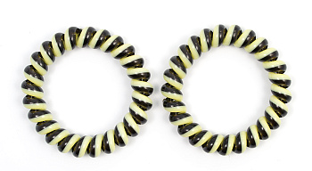 Резинки для волос Weisen WSKG-298-23D-6 DUO, пружинки, черный-желтый, 2 шт.