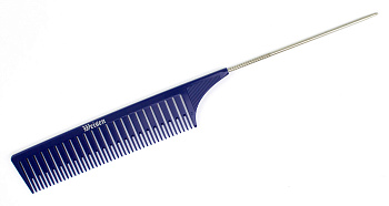 Гребень Weisen ABS-21248 M Dark Blue средний, для мелирования, с хвостиком, 26,5 см