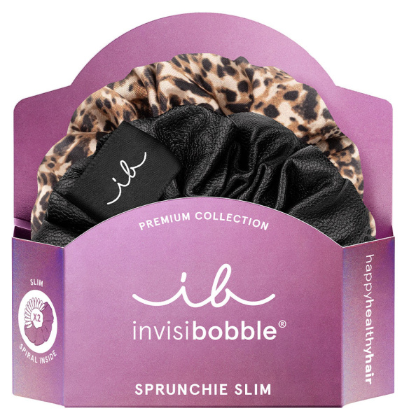 Фото Резинка-браслет для волос invisibobble SPRUNCHIE SLIM PREMIUM Leo is the New Black 3372 (Резинки)
