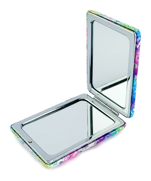 Фото Зеркало компактное Weisen WSPK-131-1 Судьба, прямоугольное, 8,5х6,2 см (Зеркала карманные)