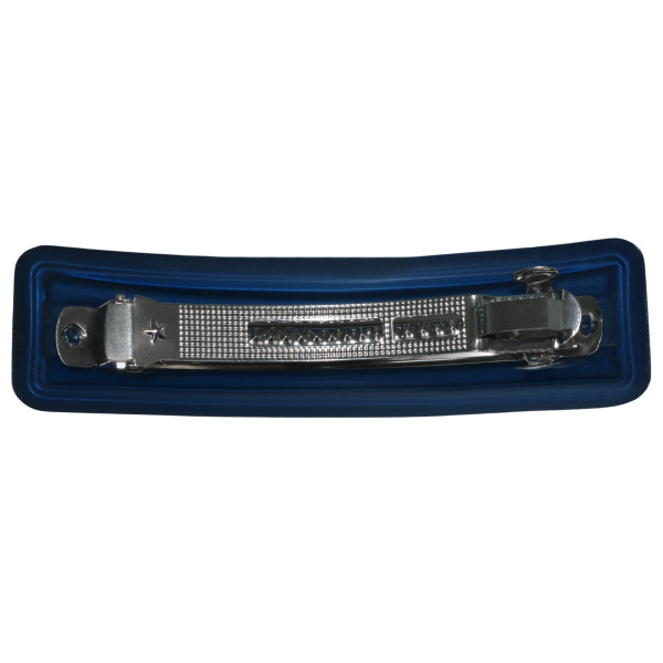 Фото Заколка-автомат для волос Weisen WSAN-85-2 синяя, матовая, широкая, 1 шт. (Заколки)