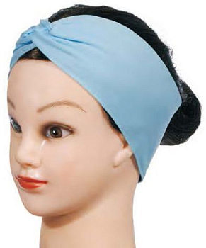 Повязка на голову harizma h10519, эластичная, голубая