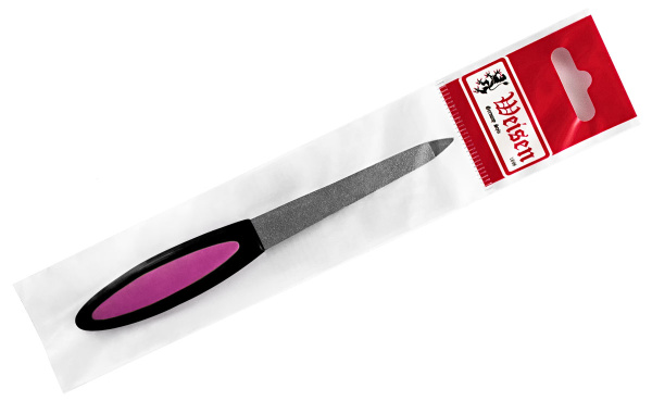 Фото Пилочка для ногтей Weisen WSX-008 black/pink металлическая, сапфировое напыление, 13 см (Пилочки для ногтей)