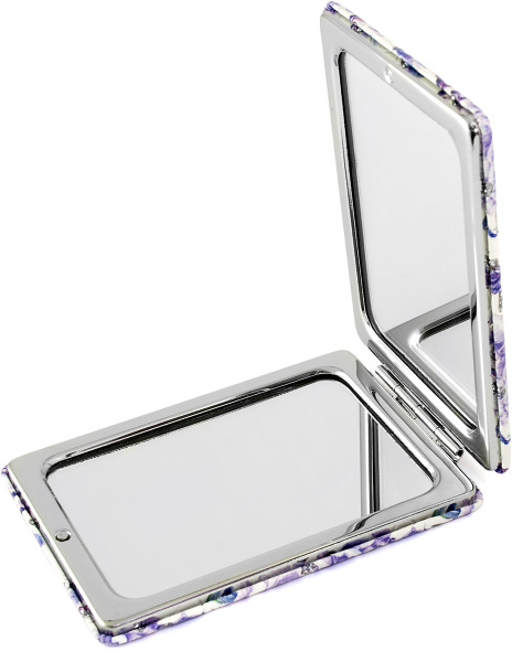 Фото Зеркало компактное Weisen WSPK-141-6 Розы, прямоугольное, 8,5х6,2 см (Зеркала карманные)